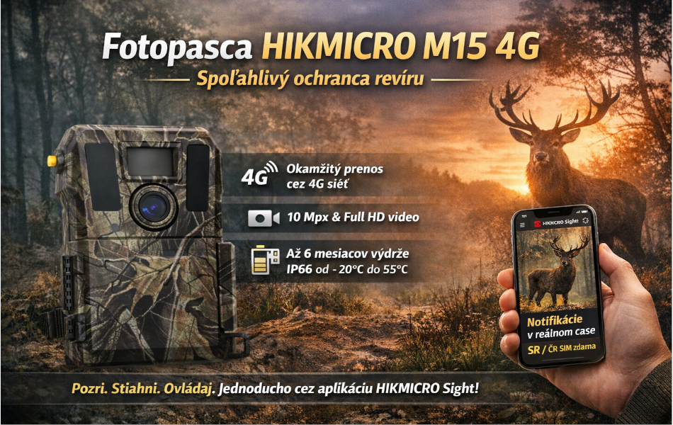 Fotopasca HIKMICRO M15 4G – 10 Mpx, Full HD video, SIM zdarma